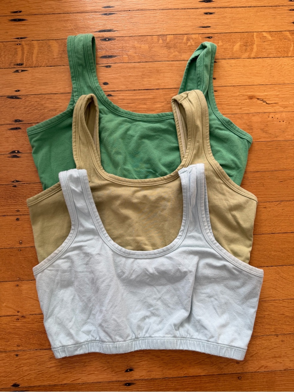 L bundle: ARQ full coverage bras blue/greens